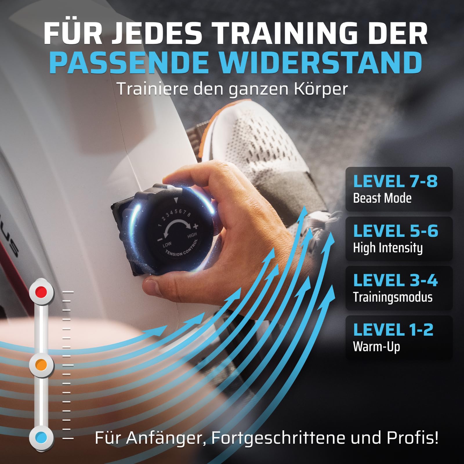 SportPlus Rudergerät für zuhause klappbar - extra leises Magnetbremssystem, Heimtrainer Rudergerät klappbar - Indoor Rudermaschine Fitness - Home Gym Fitness - Rudergerät bis 150kg